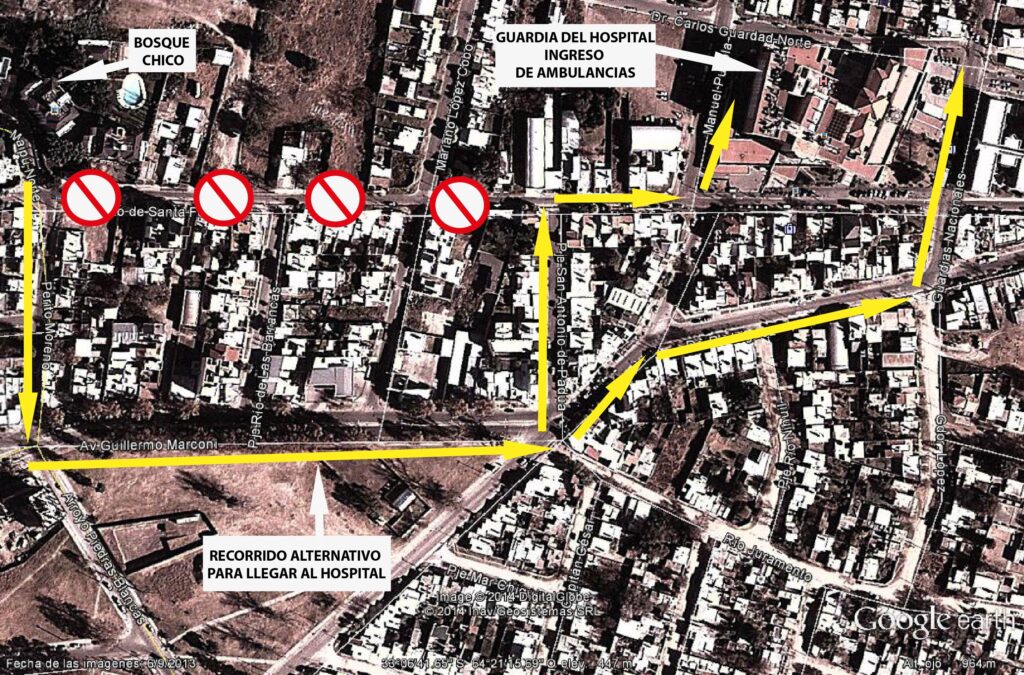 Hasta el viernes estará cortada la calle Rosario de Santa Fé
