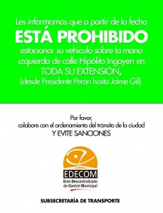 Aviso EDECOM YRIGOYEN