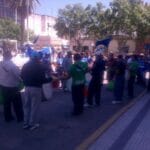 Los «trapitos» se movilizaron hasta el Municipio