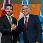 Llaryora recibió al gobernador de Chubut, Ignacio Torres