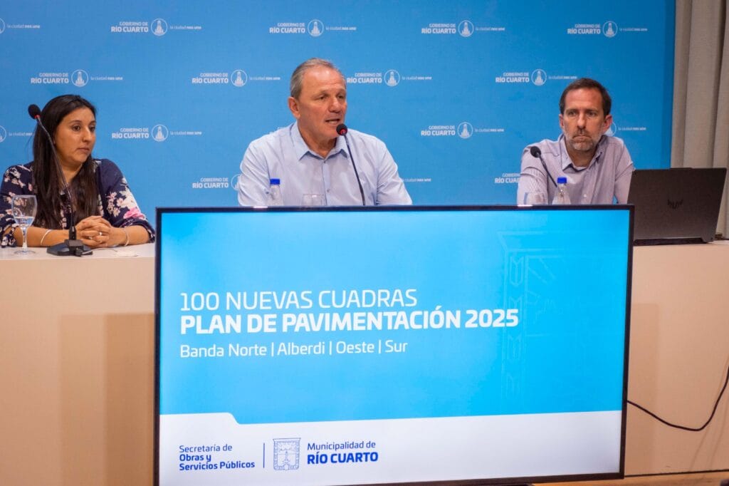 De Rivas presentó un plan para pavimentar 100 cuadras en la ciudad