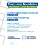 Cortes totales de tránsito por realización de peatonales.
