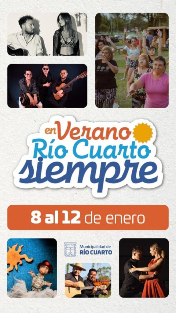 Río Cuarto, Siempre: Continúan los espectáculos de verano en distintos puntos de la ciudad