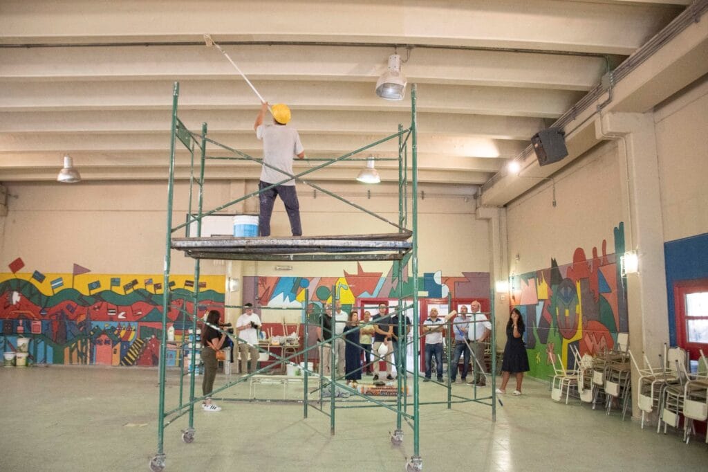 Arrancaron los trabajos de mejoras en el colegio René Favaloro, una de las 10 escuelas a intervenir