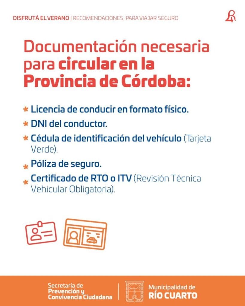 Requisitos para poder viajar en Córdoba