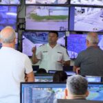 Periodistas de la ciudad visitaron la central de monitoreo para conocer cómo trabajan las cámaras.