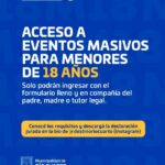 Ingreso de menores a eventos masivos.