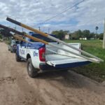 La policía recuperó dos arcos robados de una plaza del barrio Golf.