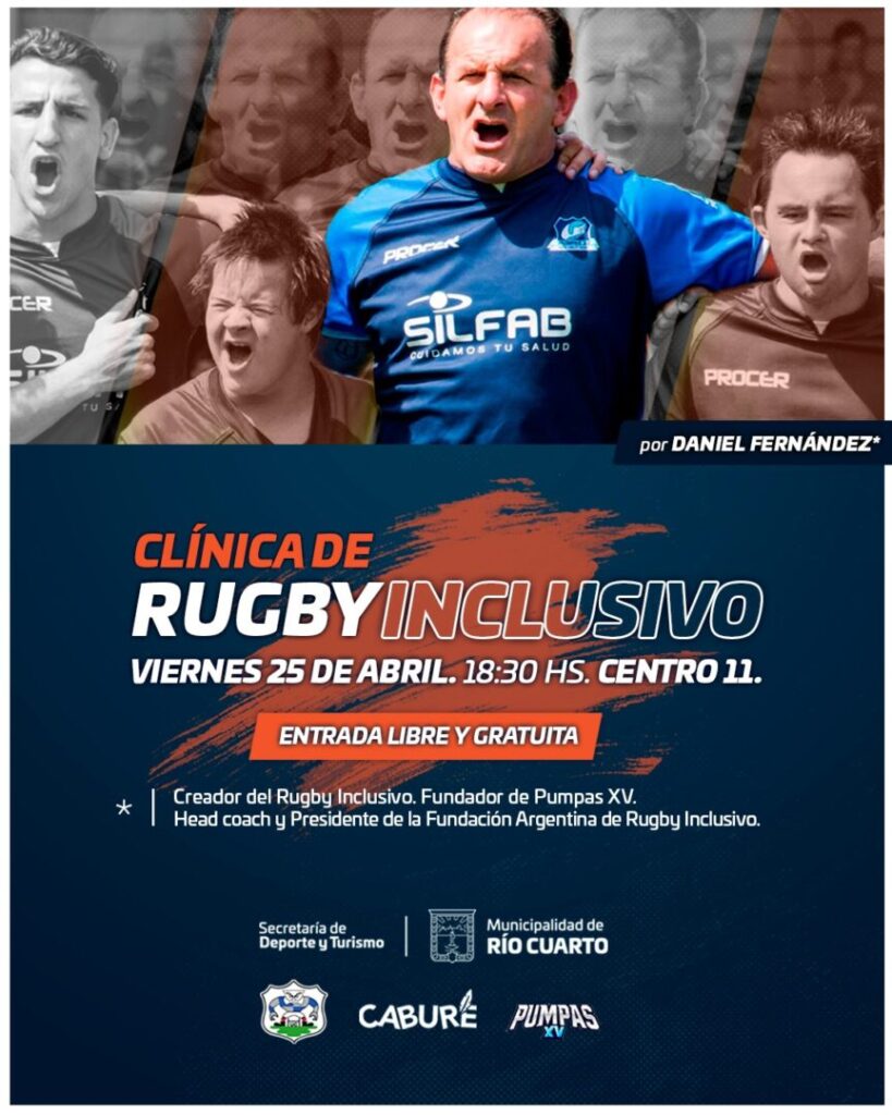 El creador del Rugby Inclusivo Daniel Fernández dictará una Clínica de formación en el Centro 11