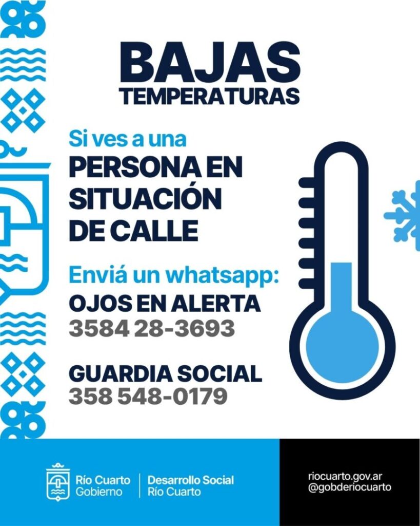Defensa Civil alerta por bajas temperaturas: piden que se informe sobre personas en situación de calles