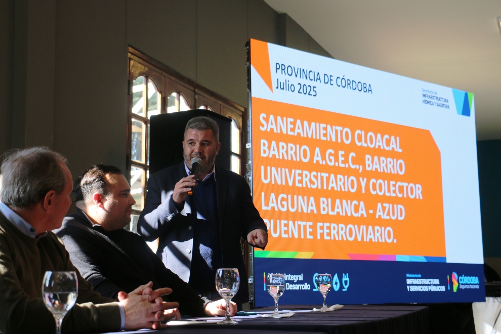 Río Cuarto: La Provincia ejecutará obras de saneamiento cloacal en zona de Banda Norte