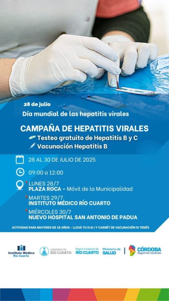 Jornada de Concientización y Prevención por el Día Mundial de las Hepatitis en Plaza Roca