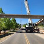Villa General Belgrano: Ya se monta una pasarela peatonal para acceder a la nueva terminal