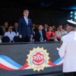 Quinteros encabezó el desfile por el 165° aniversario de la Policía de Córdoba