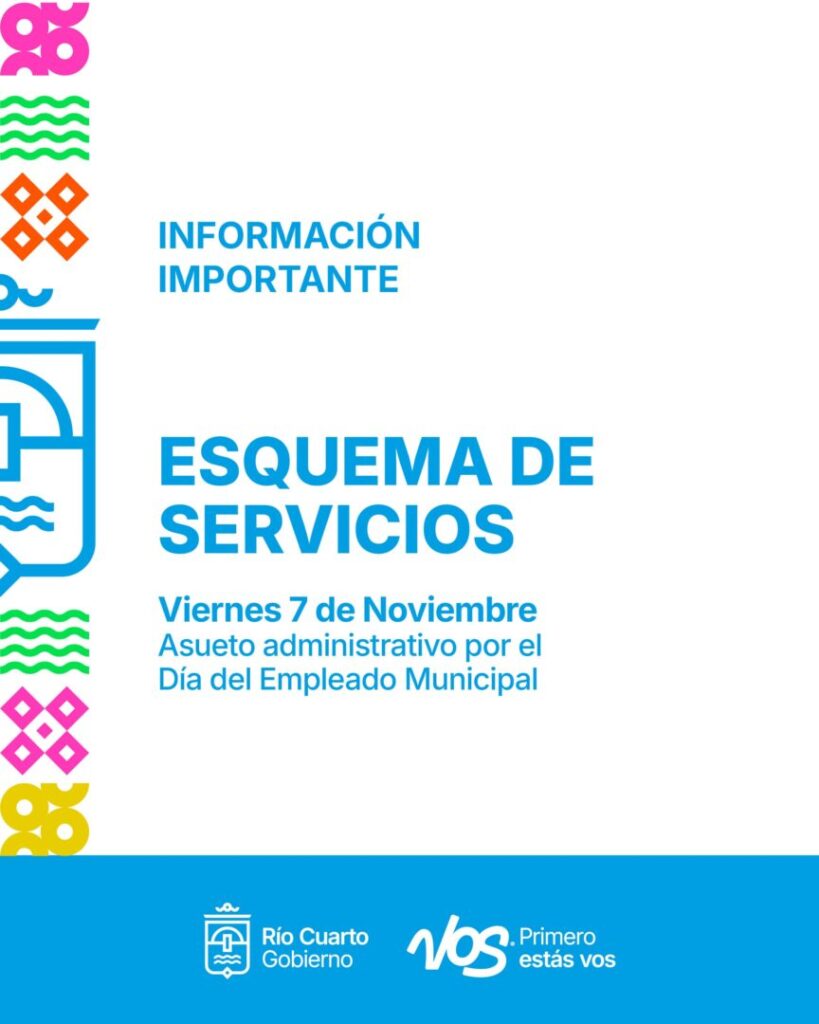 Esquema de atención ciudadana y de servicios por Asueto MunicipalViernes 7 de noviembre