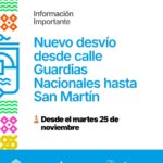 Circunvalación: Nuevo desvío desde calles Guardias Nacionales hasta San Martin