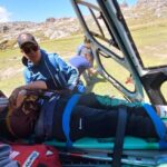 Helicóptero sanitario evacuó a una mujer herida en una zona crítica del Champaquí