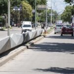 Instalan canteros en el bulevar de Sabattini y avanza la revitalización de la avenida