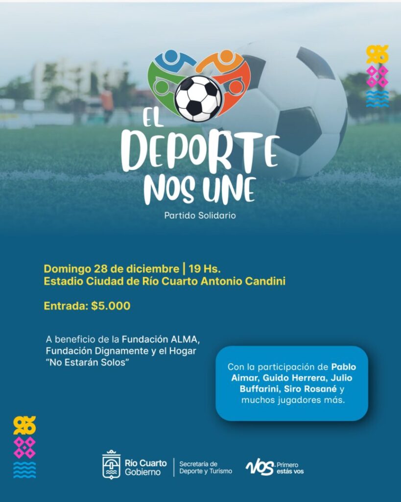El Deporte Nos Une: se realizará un partido solidario con la presencia de Pablo Aimar y destacados deportistas