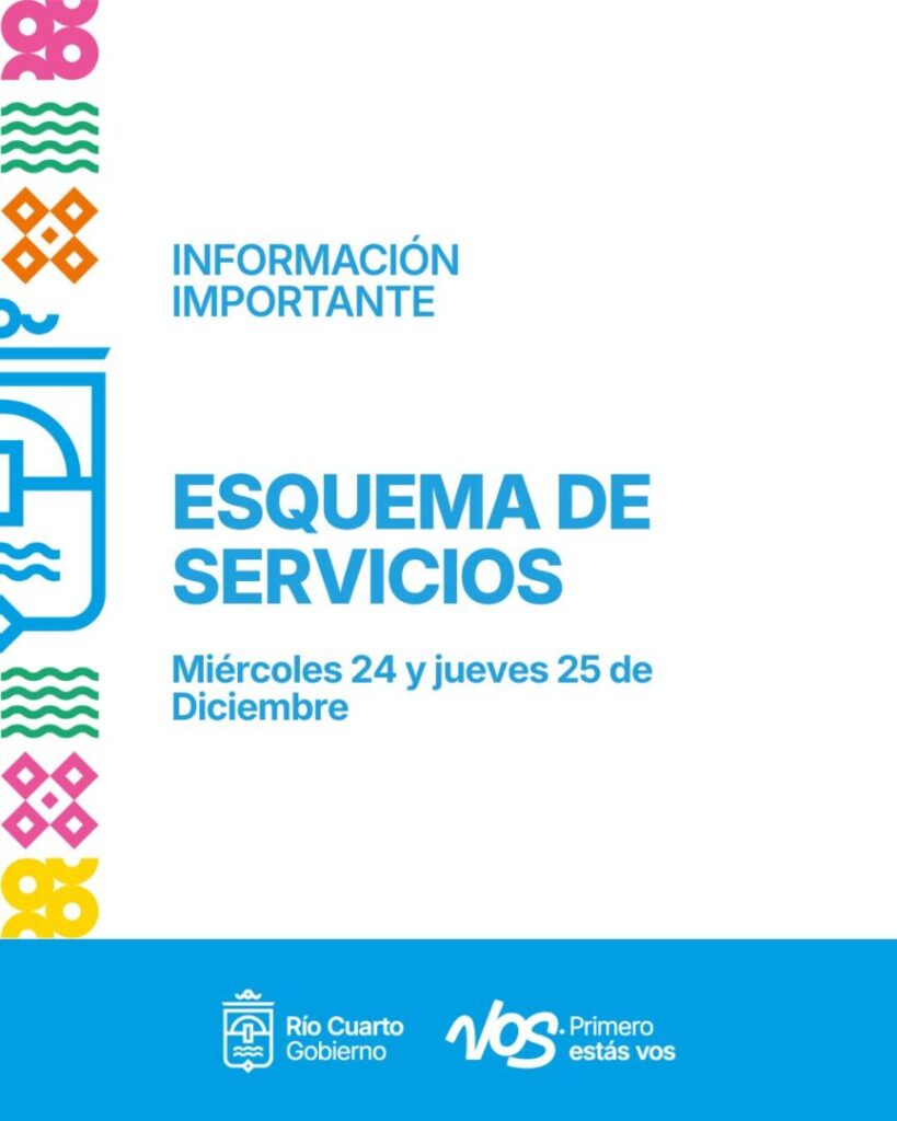 Esquema de atención ciudadana y de servicios. 24 y 25 de Diciembre