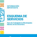 Esquema de atención por paro de trabajadores municipales