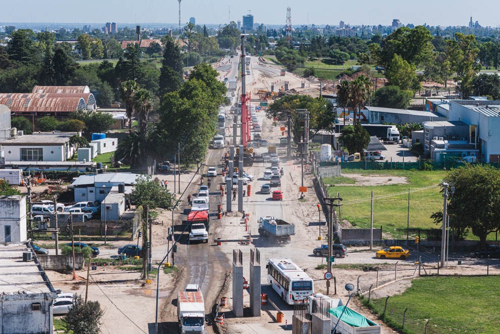 Redireccionamiento de tránsito por obra del altonivel en Ruta 36