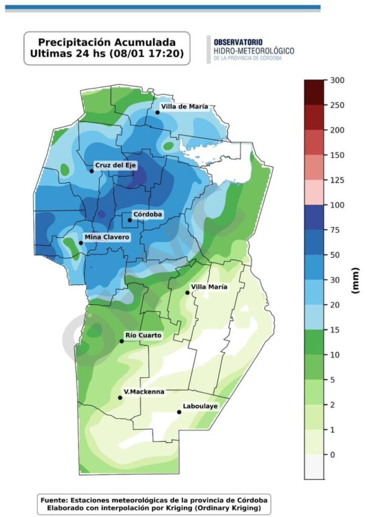 Lluvias: Los lugares donde más agua cayó en las últimas 24 horas