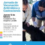 Jornada de vacunación antirrábica y castraciones en Costanera Sur