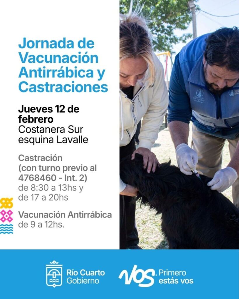 Jornada de vacunación antirrábica y castraciones en Costanera Sur