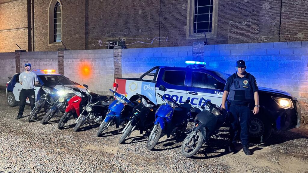 Operativo del fin de semana: 28 personas detenidas en distintos operativos y más de 80 motocicletas secuestradas