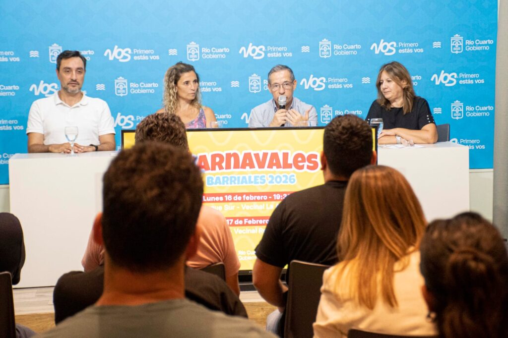 Lanzamiento de los Carnavales Barriales 2026 en Río Cuarto