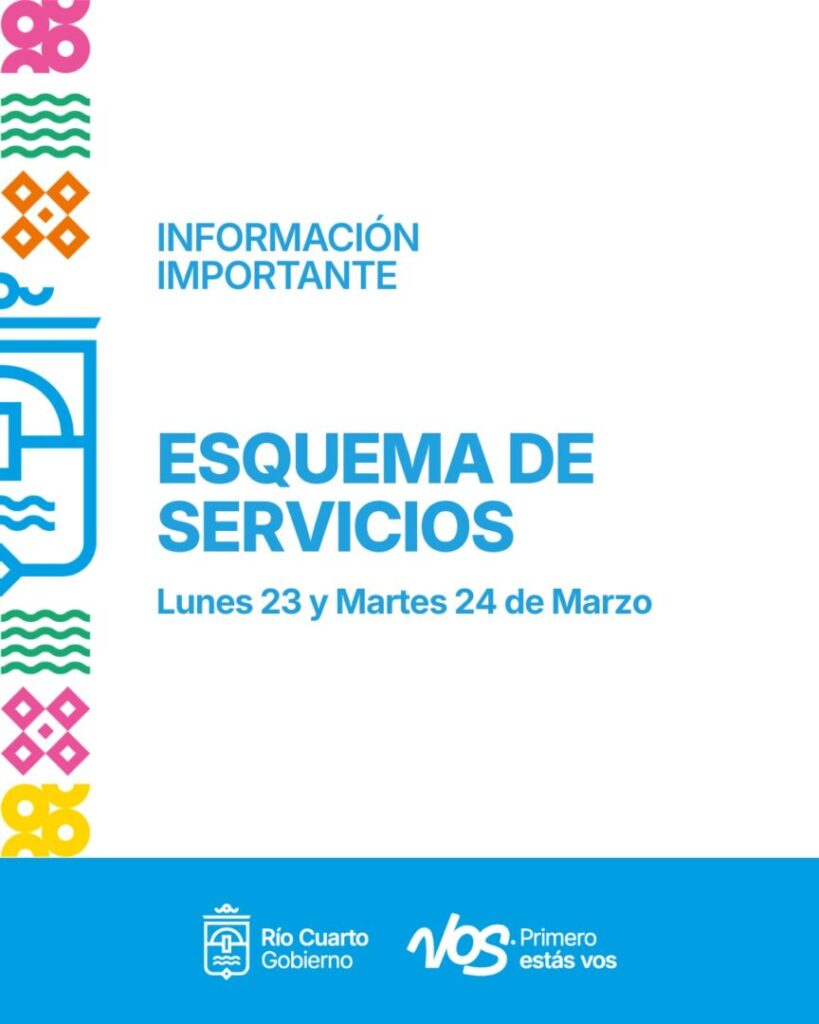 Esquema de atención ciudadana y de servicios.Lunes 23 y Martes 24 de Marzo