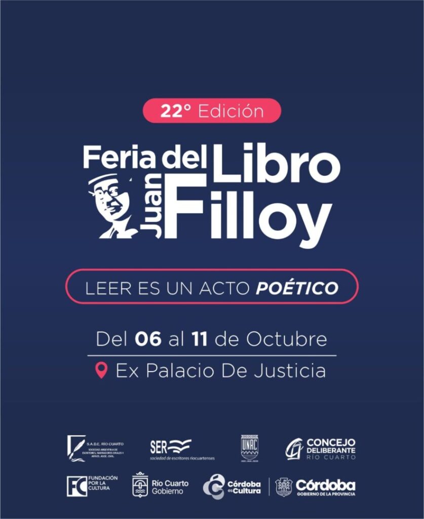 Feria del Libro Juan Filloy: Grilla de la 22° edición