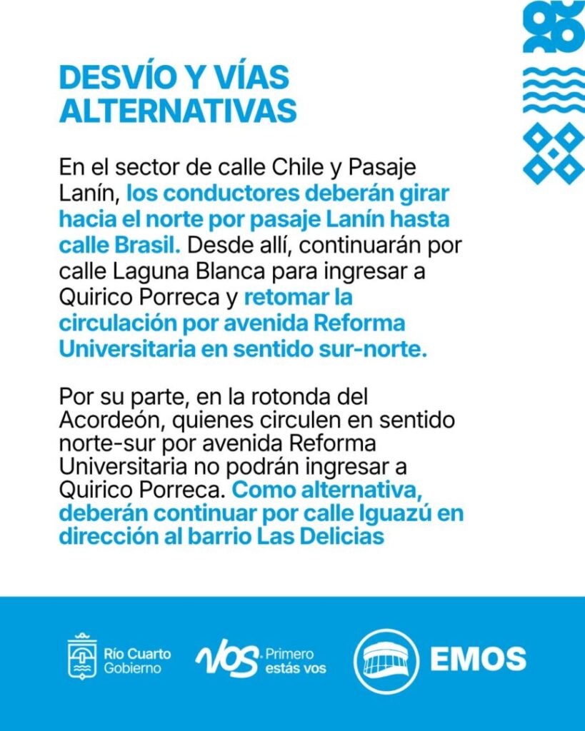 Avanza la obra de cloacas en barrio Agec: habrá dos importantes cortes de tránsito en el sector de la Rotonda del Acordeón