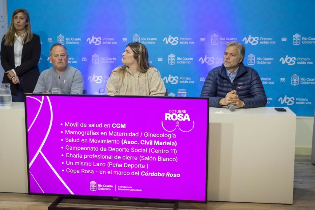Octubre Rosa: el Gobierno de Río Cuarto presentó la agenda de actividades